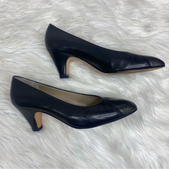 Salvatore Ferragamo Women’s Minimalist Color-Block Designer Leather Pump US 6.5B - Picture 7 of 15